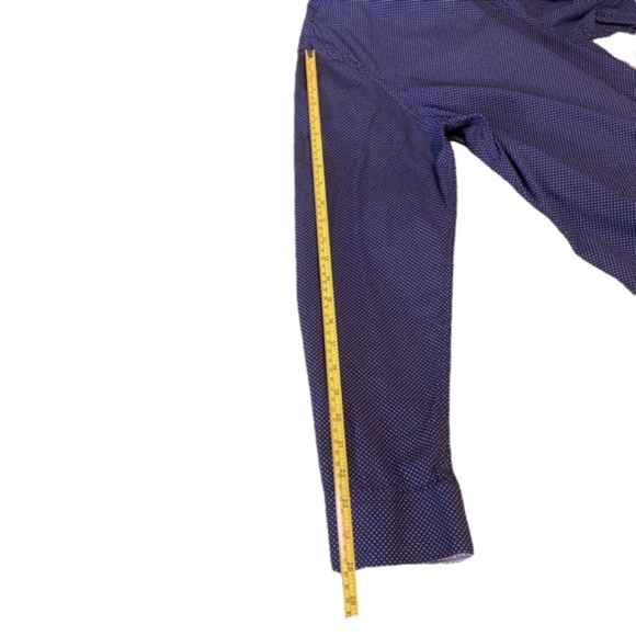 ZARA Man Swiss Dot with Collar shirt in Navy Blue Size L Slim Fit - Picture 9 of 10